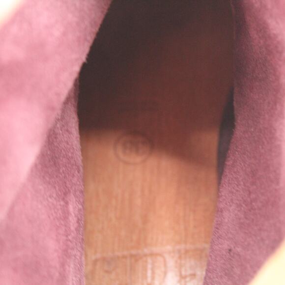 Satorisan Silverlake Suede Ankle Booties Tie Moccasins Purple Size 38 US 7.5 - Picture 8 of 9